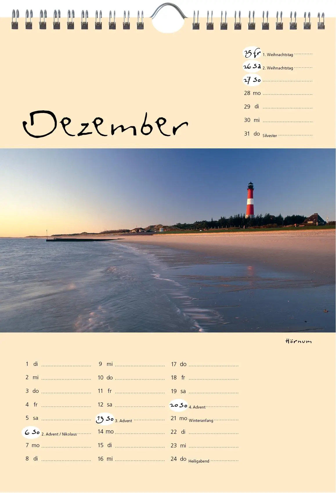 Bild: 9783944498652 | Sylt-die Insel 2026 A4 Kalender | Gernot Westendorf | Kalender | 2026
