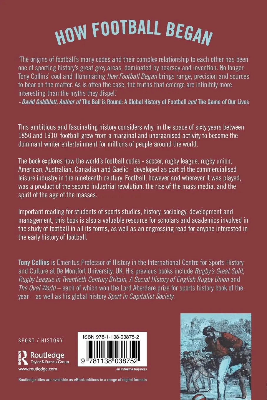 Rückseite: 9781138038752 | How Football Began | Tony Collins | Taschenbuch | Englisch | 2018