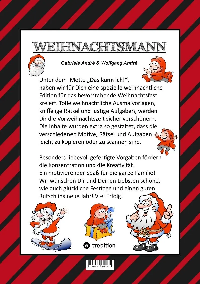 Rückseite: 9783384288752 | CRAFTBOOK - 150 SEITEN TOLLE WEIHNACHTLICHE MOTIVE - LUSTIGE...