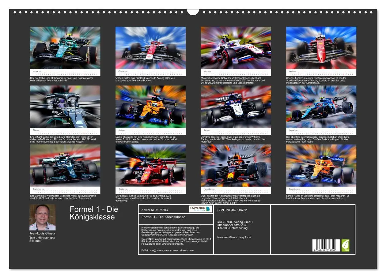 Bild: 9783457618752 | Formel 1 - Die Königsklasse (Wandkalender 2026 DIN A2 quer),...