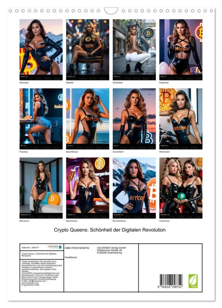 Bild: 9783516258752 | Crypto Queens: Schönheit der Digitalen Revolution (Wandkalender...