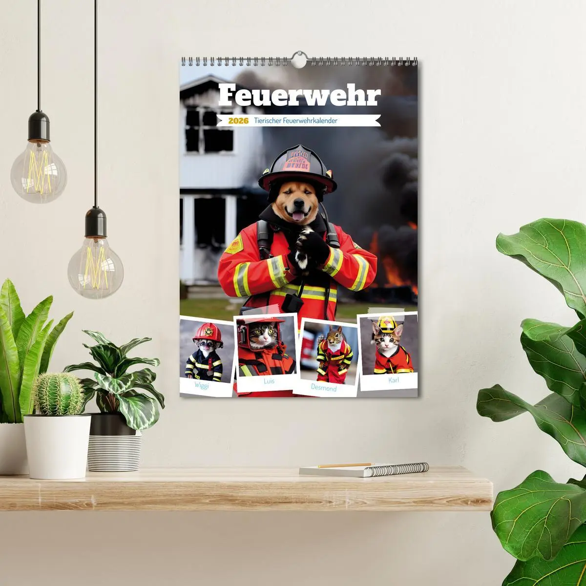 Bild: 9783516328752 | Feuerwehr - Tierischer Feuerwehrkalender (Wandkalender 2026 DIN A3...