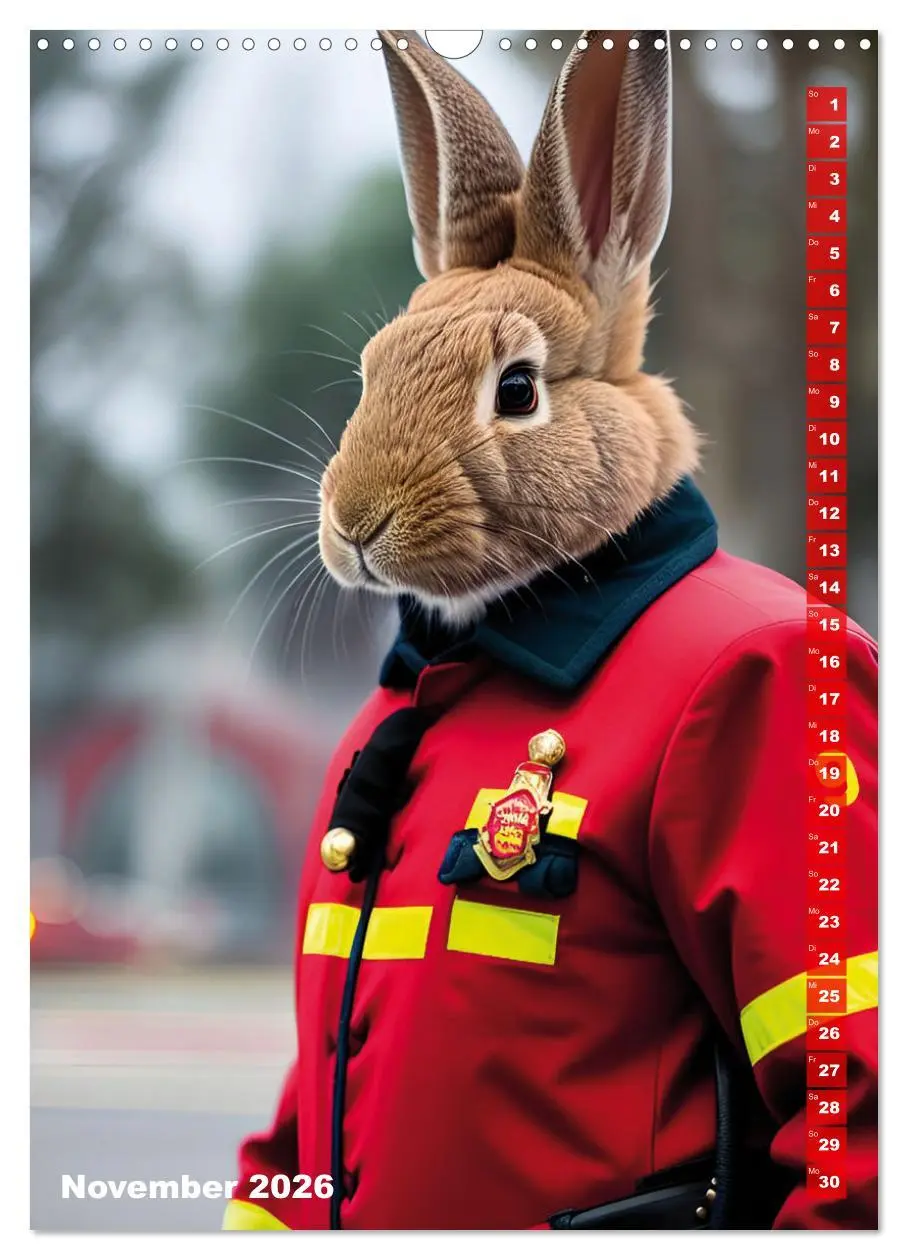 Bild: 9783516328752 | Feuerwehr - Tierischer Feuerwehrkalender (Wandkalender 2026 DIN A3...