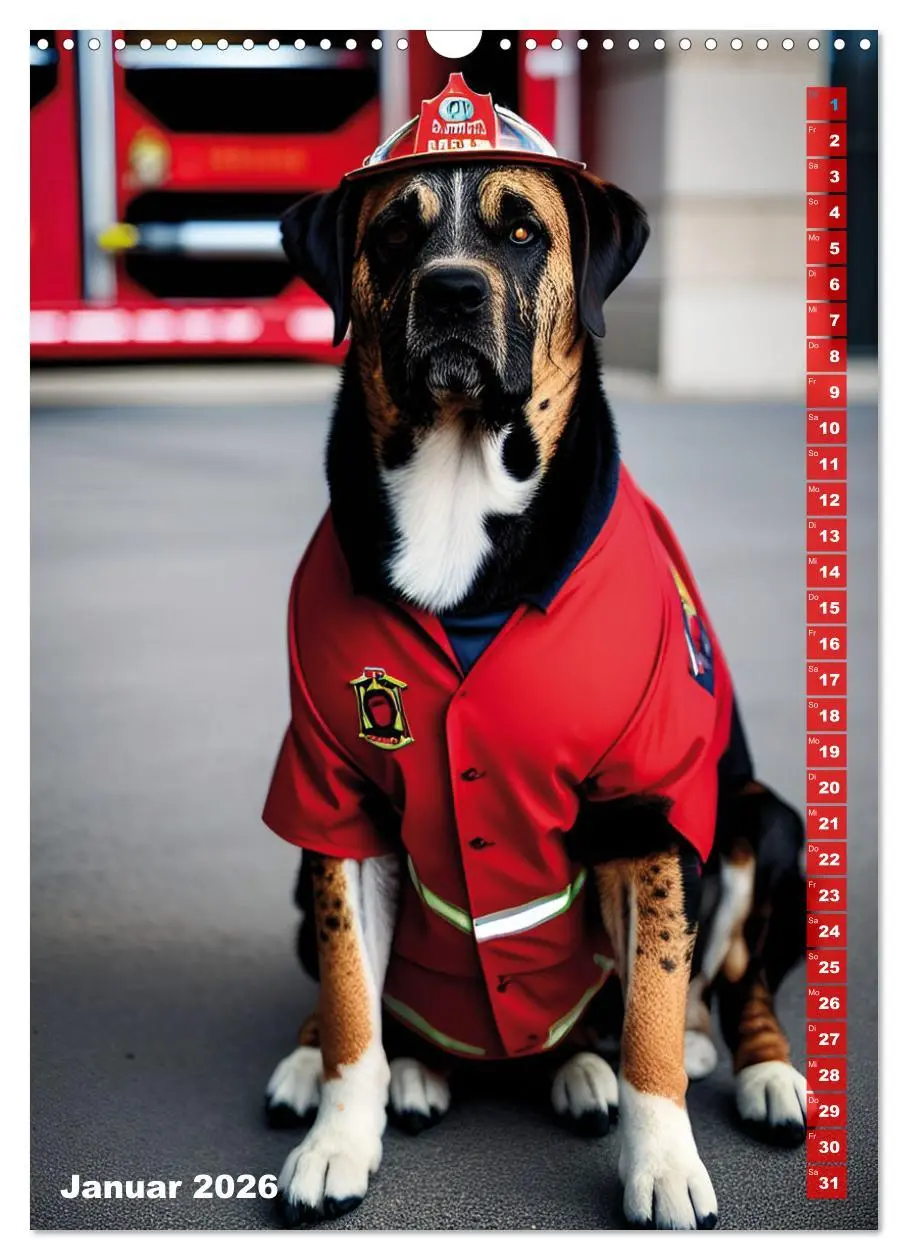 Bild: 9783516328752 | Feuerwehr - Tierischer Feuerwehrkalender (Wandkalender 2026 DIN A3...