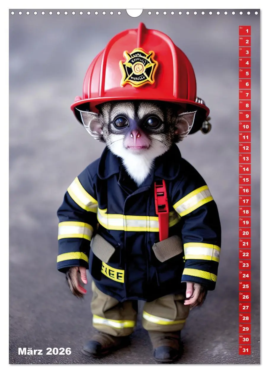 Bild: 9783516328752 | Feuerwehr - Tierischer Feuerwehrkalender (Wandkalender 2026 DIN A3...