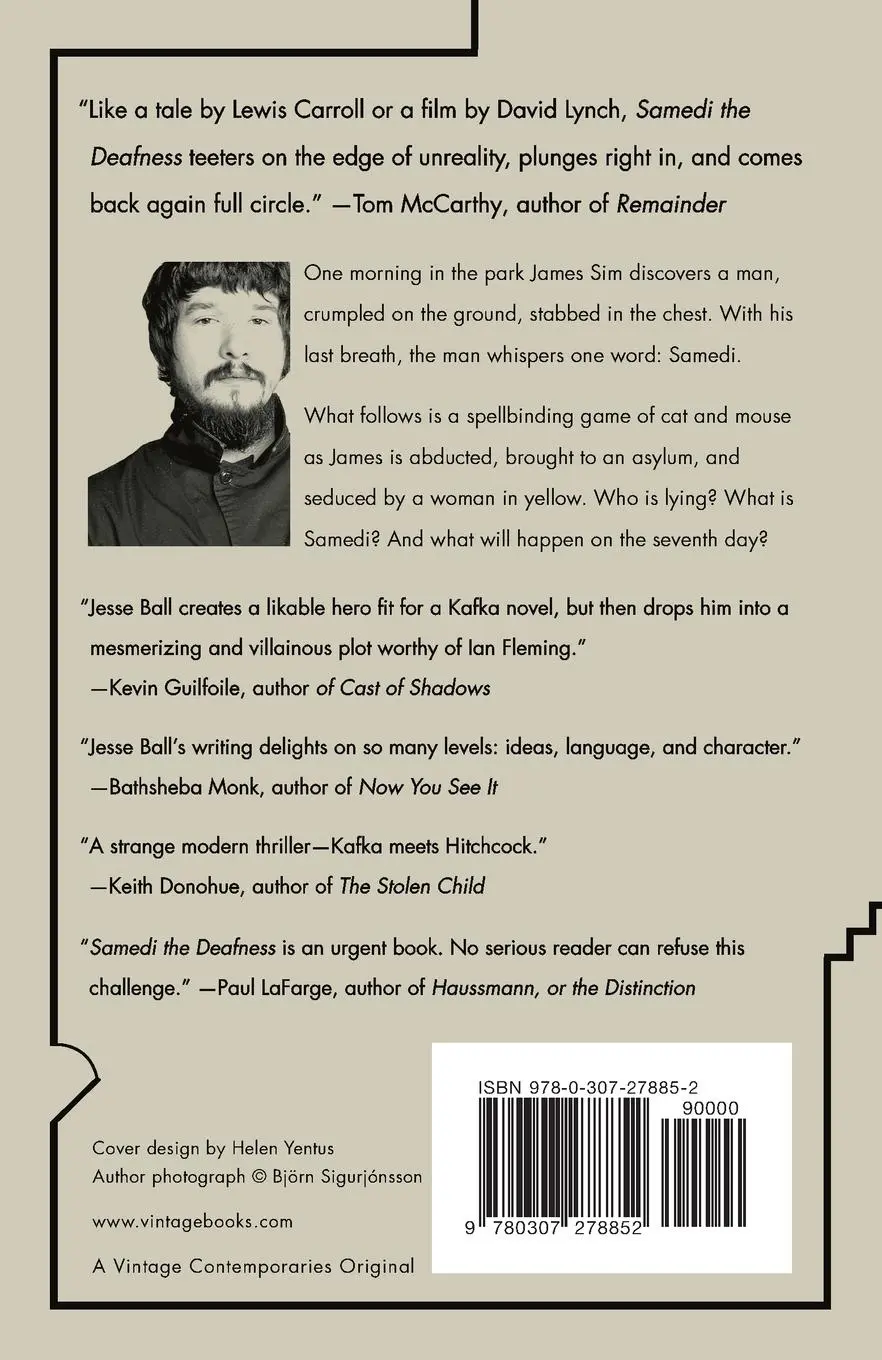 Rückseite: 9780307278852 | Samedi the Deafness | Jesse Ball | Taschenbuch | Englisch | 2007