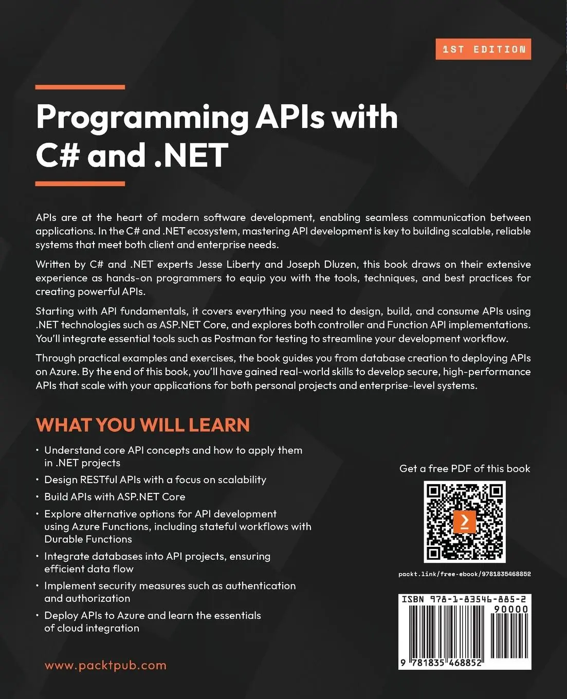 Rückseite: 9781835468852 | Programming APIs with C# and .NET | Jesse Liberty (u. a.) | Buch