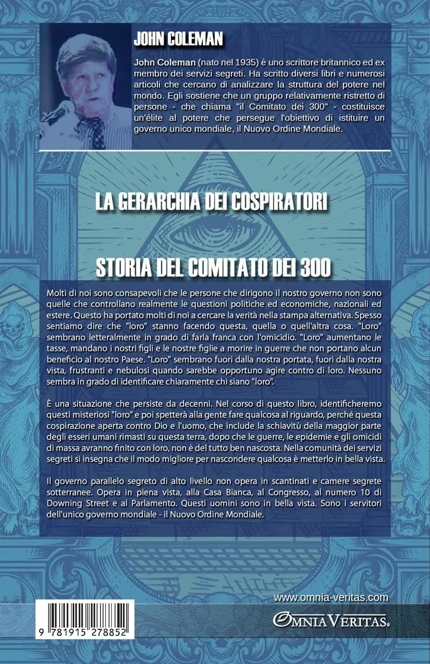 Rückseite: 9781915278852 | La gerarchia dei cospiratori: Storia del Comitato dei 300 | Coleman