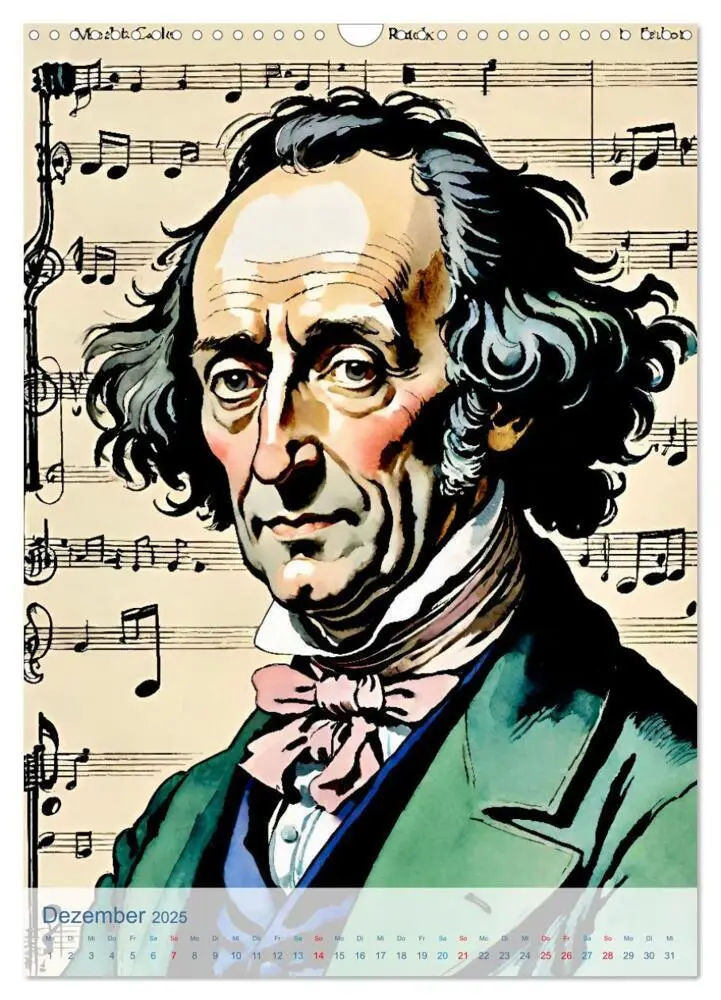 Bild: 9783383808852 | Komponisten der Klassik (Wandkalender 2025 DIN A3 hoch), CALVENDO...