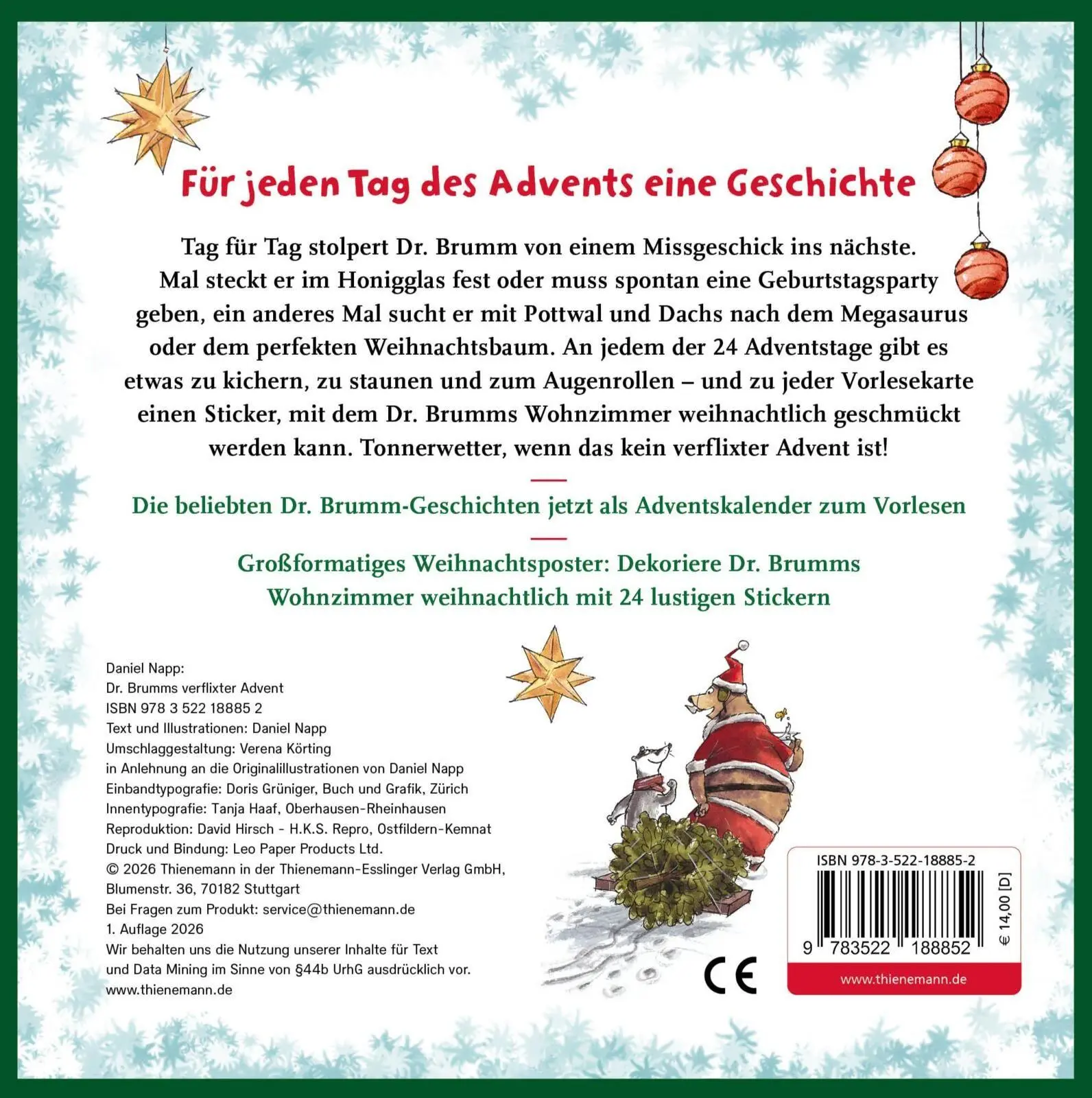 Bild: 9783522188852 | Dr. Brumm: Dr. Brumms verflixter Advent | Daniel Napp | Taschenbuch