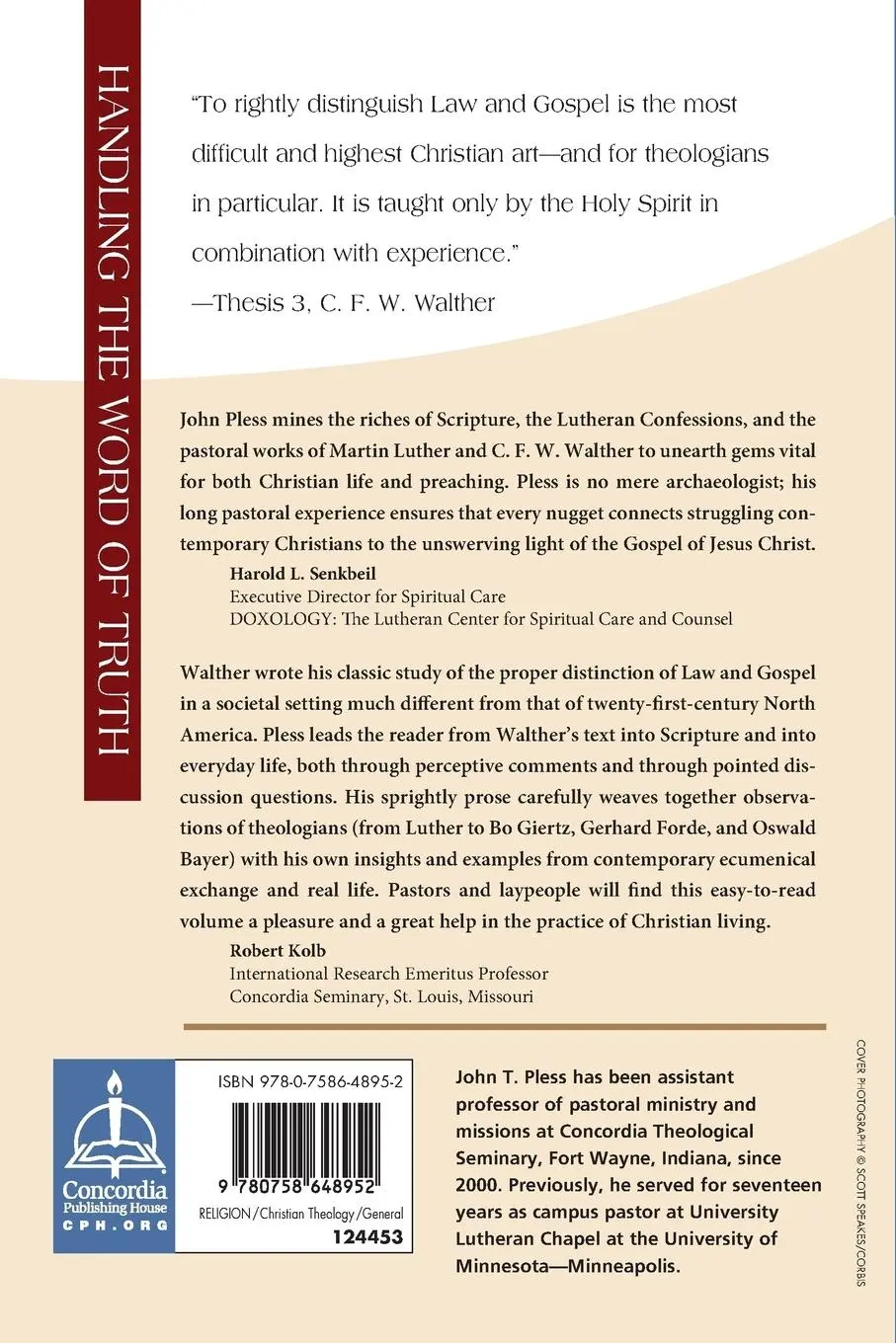 Rückseite: 9780758648952 | Handling the Word of the Truth | John T. Pless | Taschenbuch | 2015