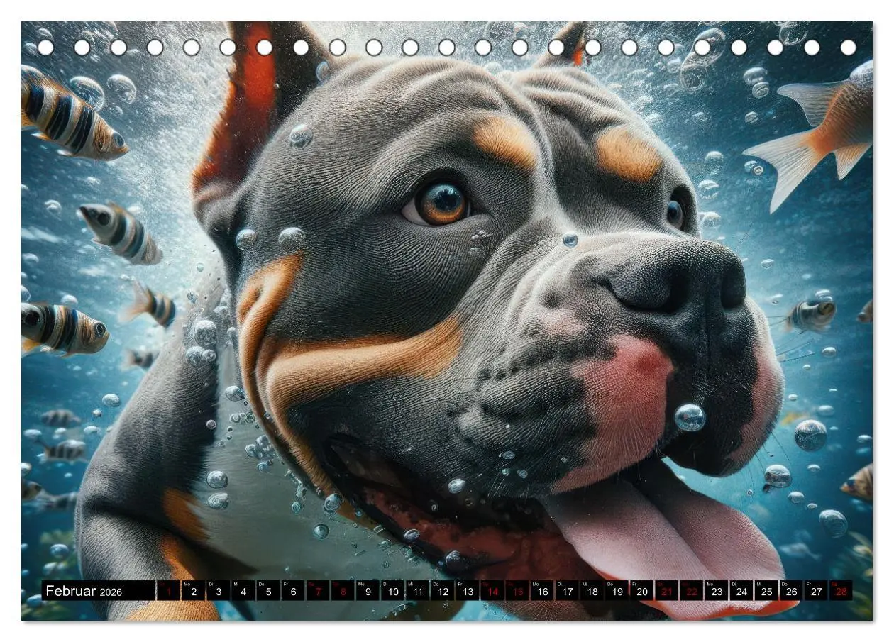 Bild: 9783457388952 | Badespaß - Hunde unter Wasser (Tischkalender 2026 DIN A5 quer),...