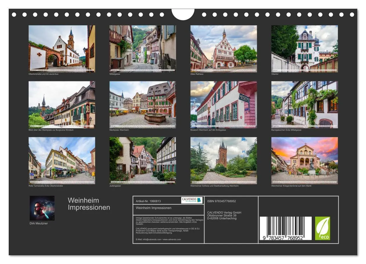 Bild: 9783457768952 | Weinheim Impressionen (Wandkalender 2026 DIN A4 quer), CALVENDO...