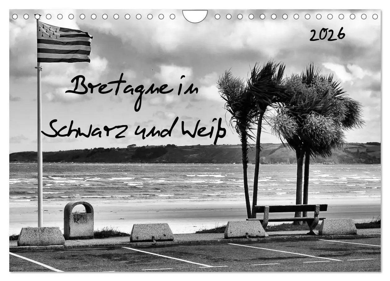 Cover: 9783516098952 | Bretagne in Schwarz und Weiß 2026 (Wandkalender 2026 DIN A4 quer),...