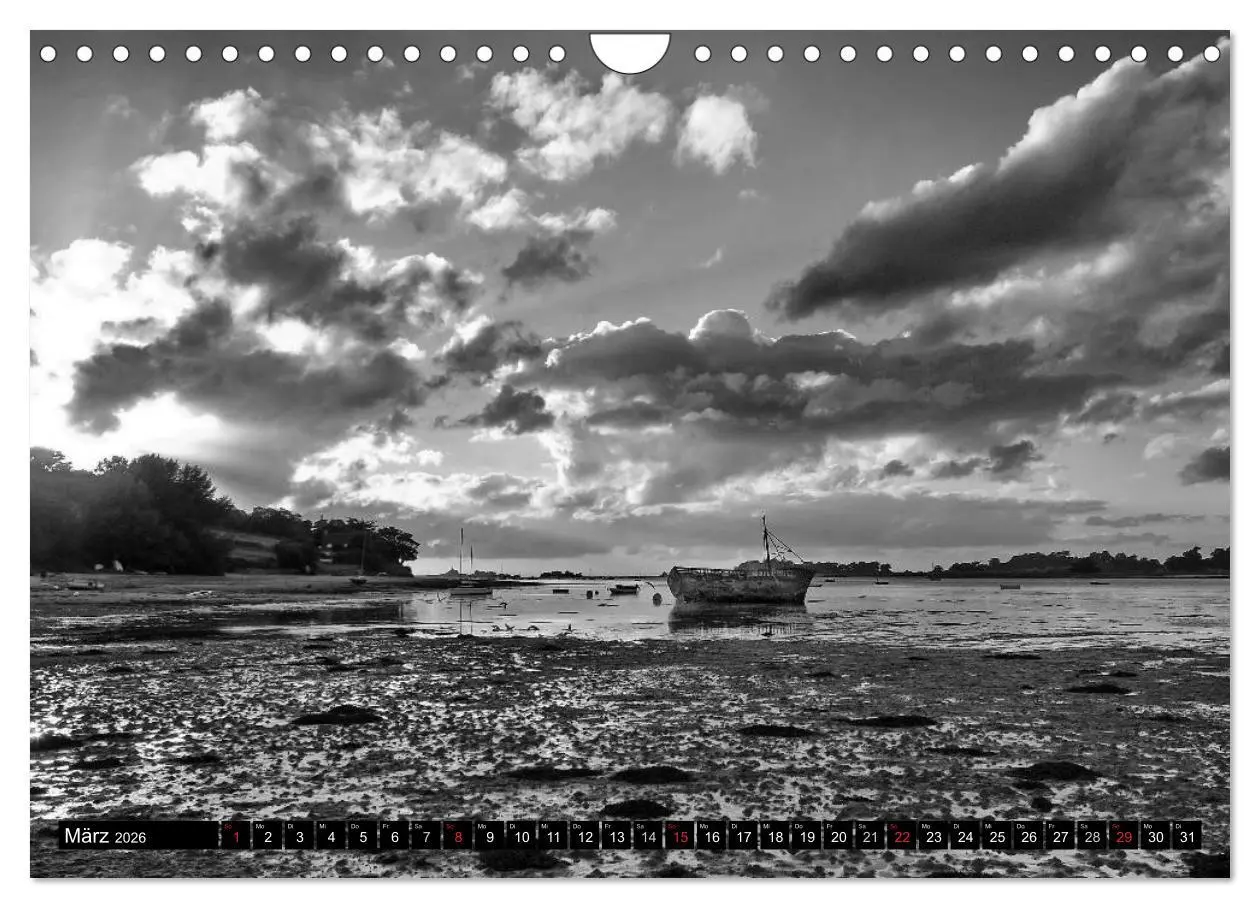 Bild: 9783516098952 | Bretagne in Schwarz und Weiß 2026 (Wandkalender 2026 DIN A4 quer),...