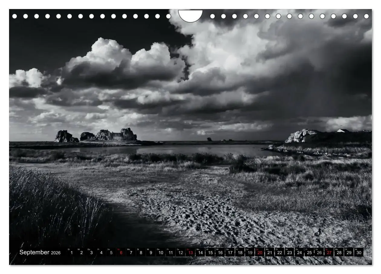 Bild: 9783516098952 | Bretagne in Schwarz und Weiß 2026 (Wandkalender 2026 DIN A4 quer),...
