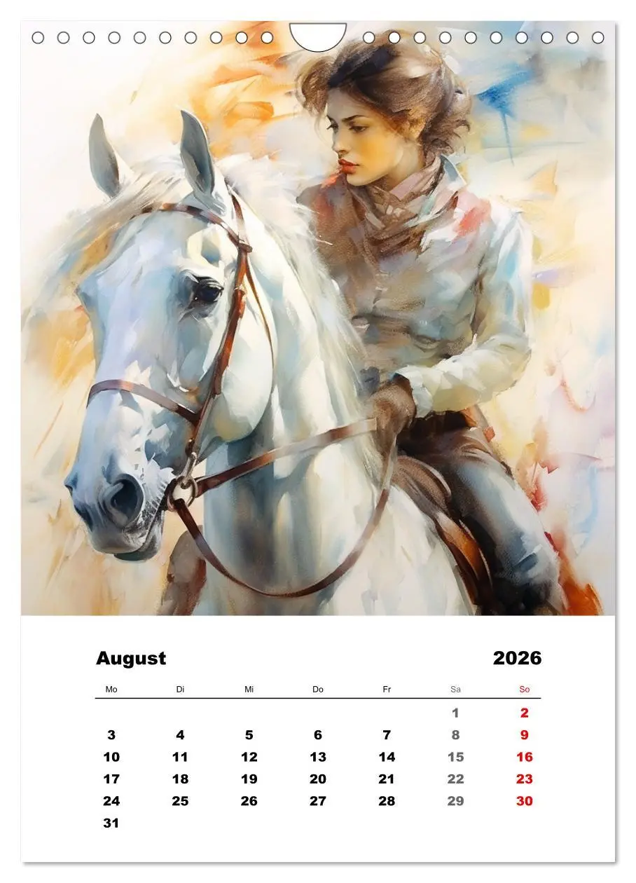 Bild: 9783516308952 | Hoch zu Ross. Mit Reiter-Aquarellen durch die Jahreszeiten...