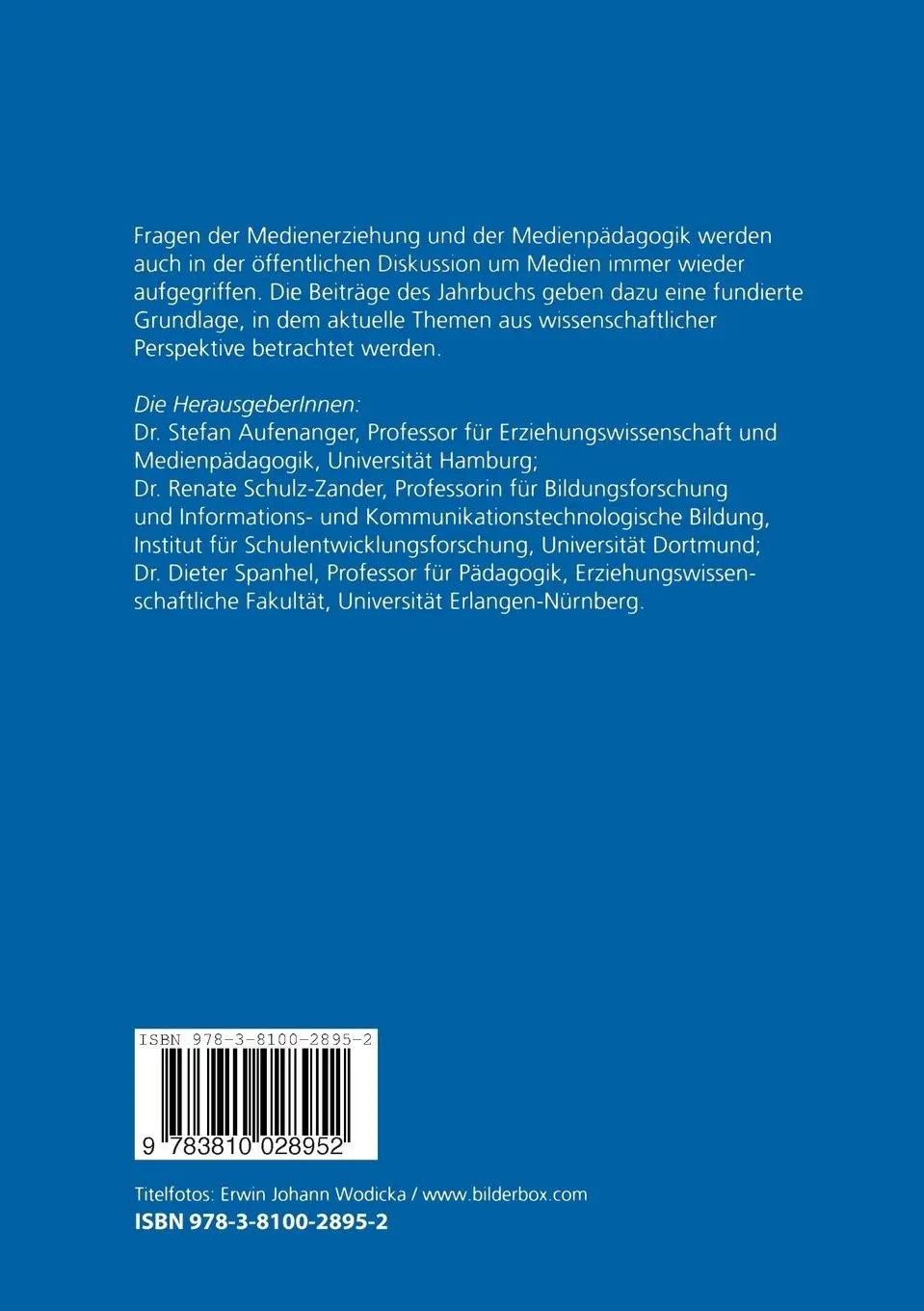 Rückseite: 9783810028952 | Jahrbuch Medienpädagogik 1 | Stefan Aufenanger (u. a.) | Taschenbuch