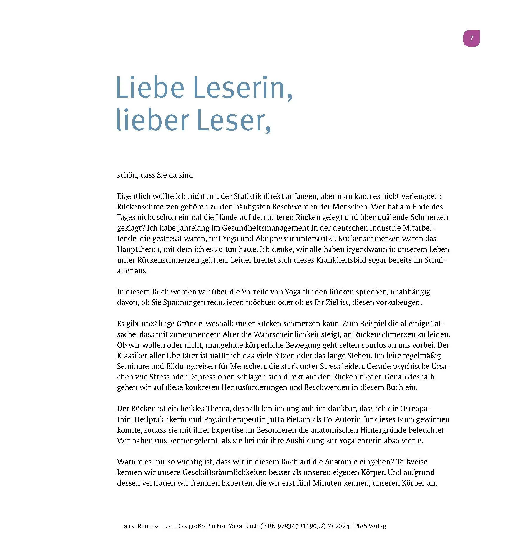 Bild: 9783432119052 | Das große Rücken-Yoga-Buch | Patricia Römpke (u. a.) | Taschenbuch