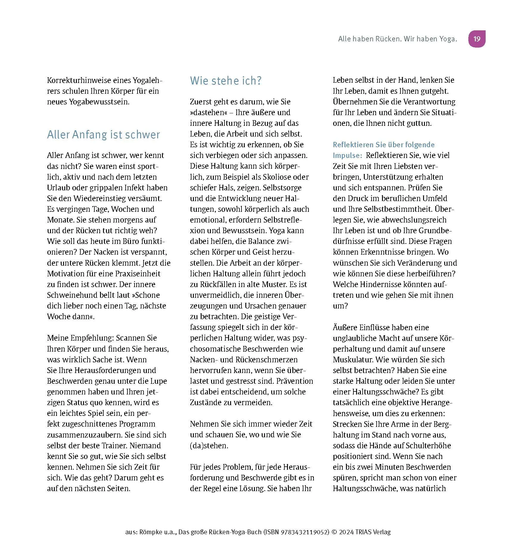 Bild: 9783432119052 | Das große Rücken-Yoga-Buch | Patricia Römpke (u. a.) | Taschenbuch