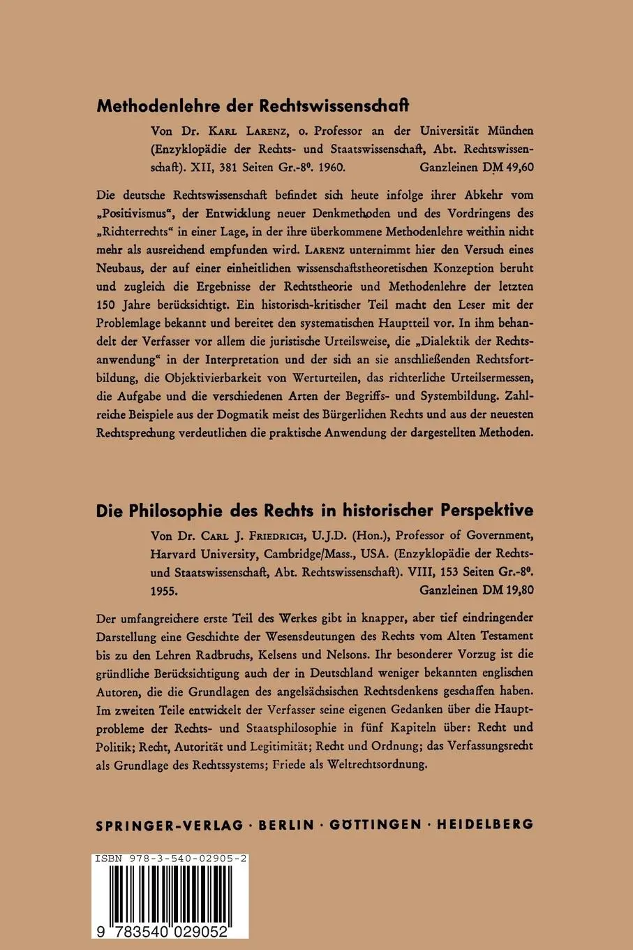 Rückseite: 9783540029052 | Logik des Rechts | Rupert Schreiber | Taschenbuch | vi | Deutsch