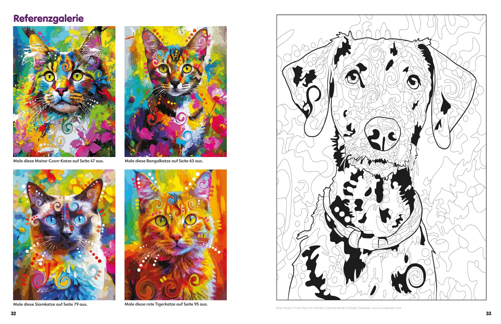 Bild: 9783625199052 | Pop Art Animals - Ausmalbuch | Dean Russo | Taschenbuch | 96 S. | 2026