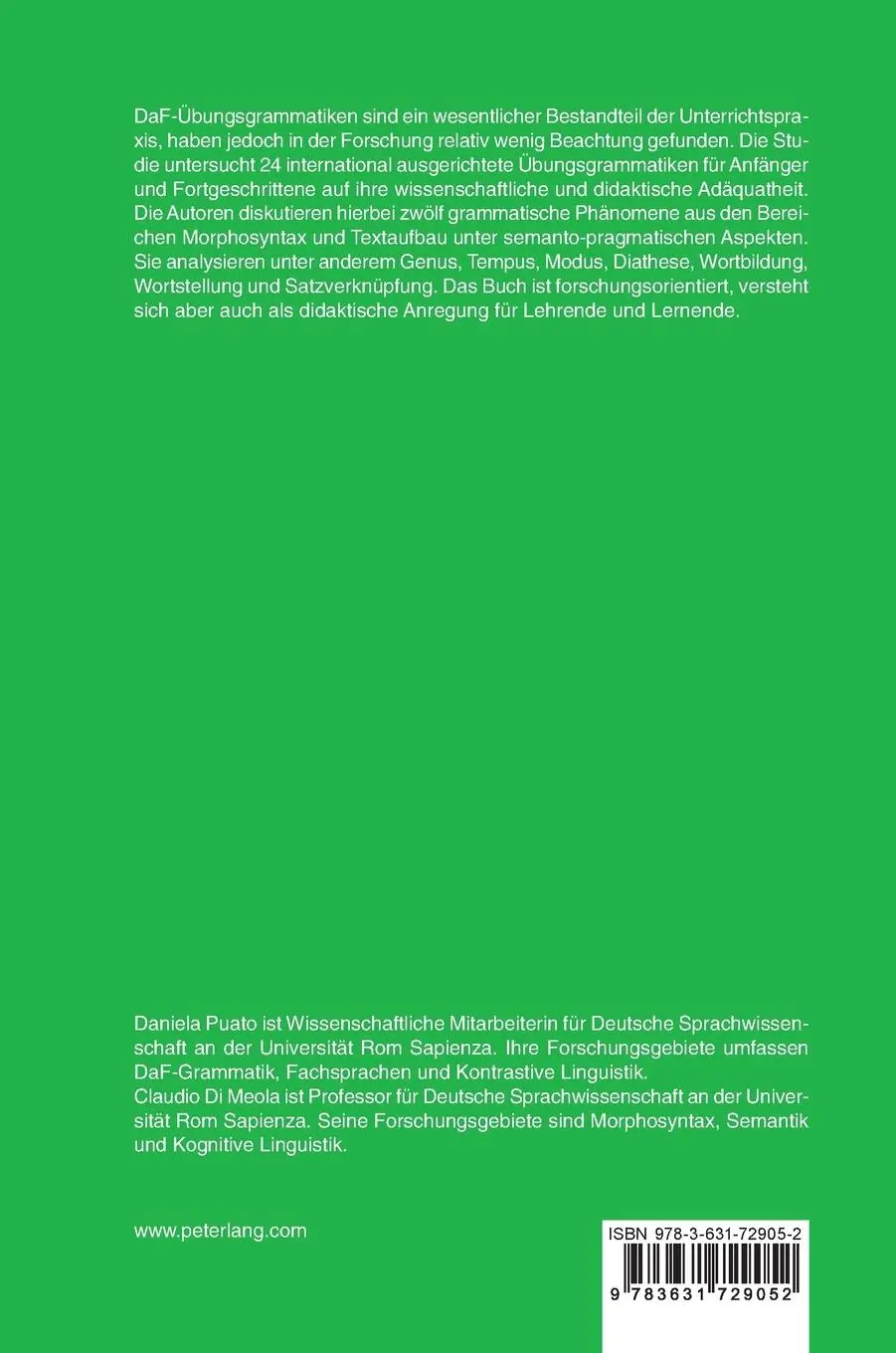 Rückseite: 9783631729052 | DaF-Übungsgrammatiken zwischen Sprachwissenschaft und Didaktik | Buch