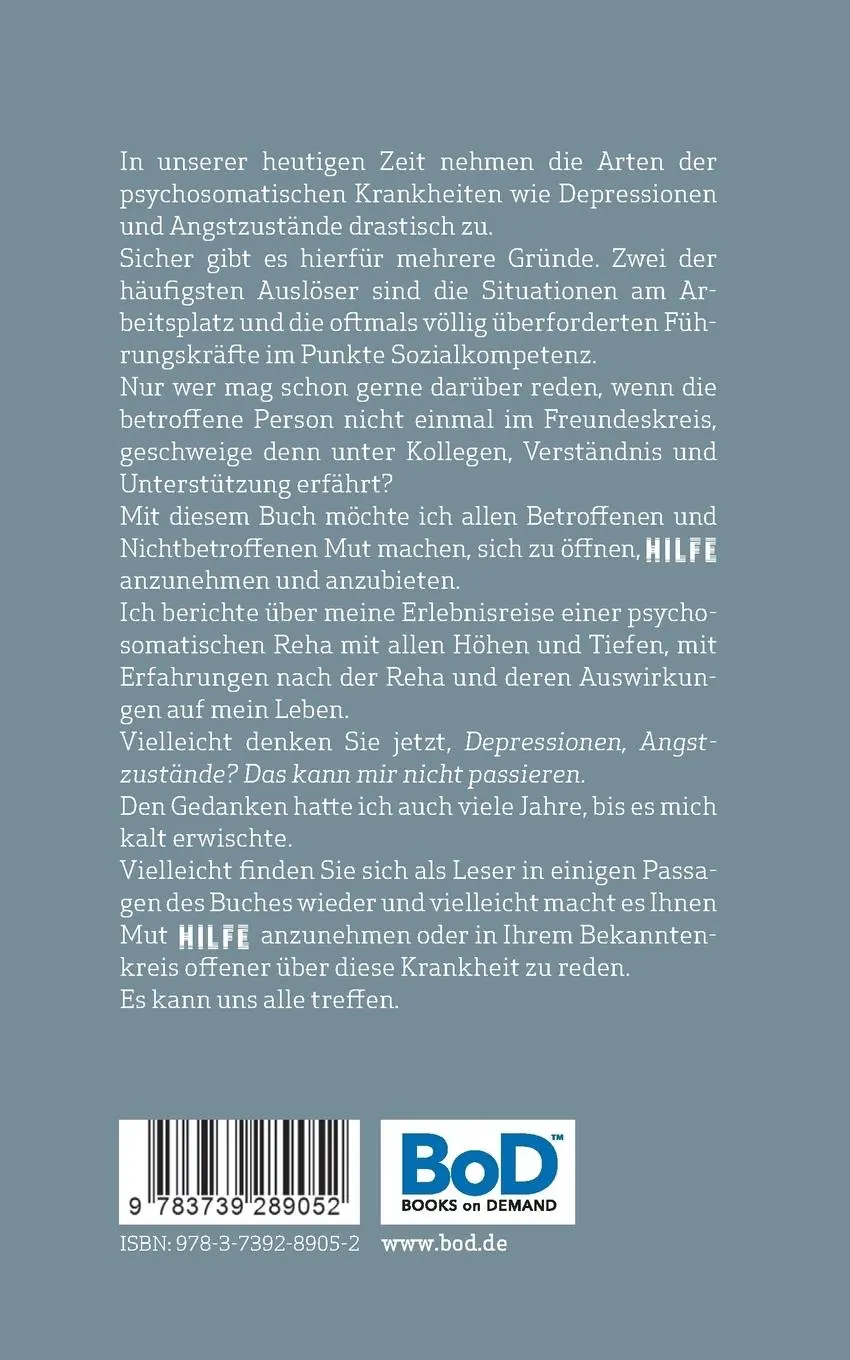 Rückseite: 9783739289052 | Hilfe. Ein Erlebnisbericht einer psychosomatischen Reha | Harry Hinz