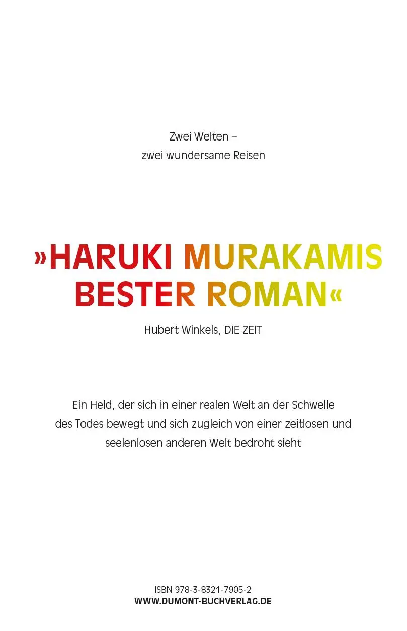 Rückseite: 9783832179052 | Hard boiled Wonderland und das Ende der Welt | Haruki Murakami | Buch