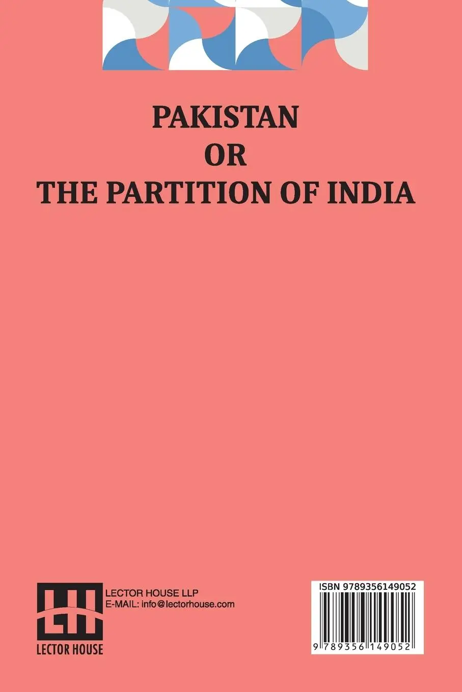 Rückseite: 9789356149052 | Pakistan Or The Partition Of India | B. R. Ambedkar | Taschenbuch
