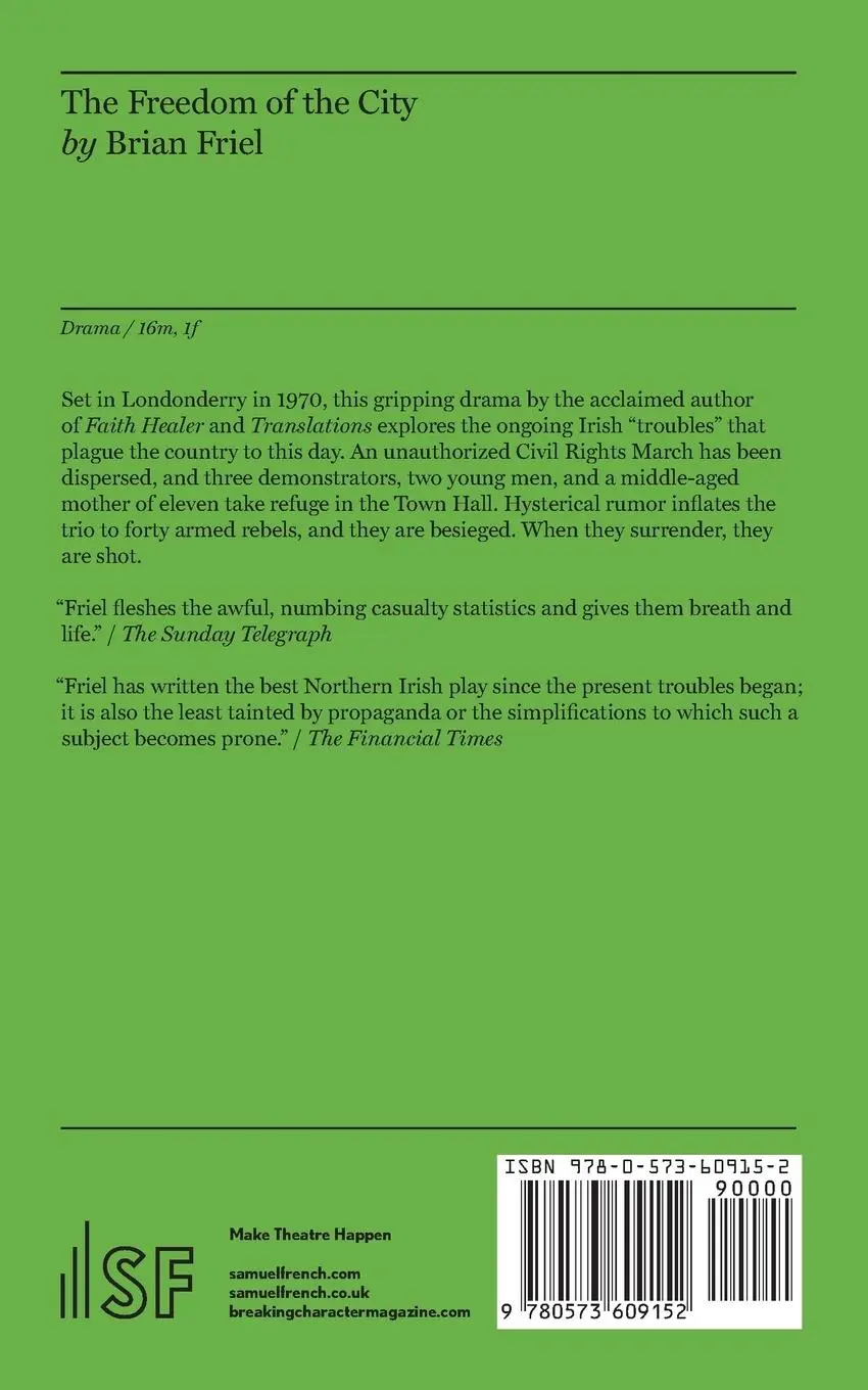 Rückseite: 9780573609152 | The Freedom of the City | Brian Friel | Taschenbuch | Englisch | 2017