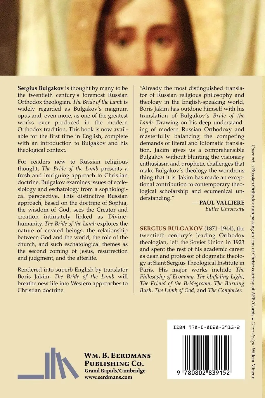 Rückseite: 9780802839152 | The Bride of the Lamb | Sergius Bulgakov | Taschenbuch | Englisch