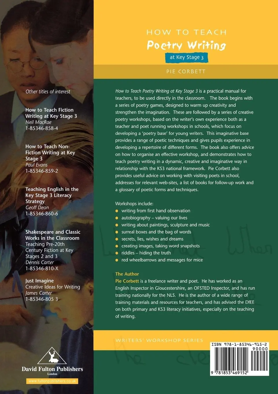 Rückseite: 9781853469152 | How to Teach Poetry Writing at Key Stage 3 | Pie Corbett | Taschenbuch