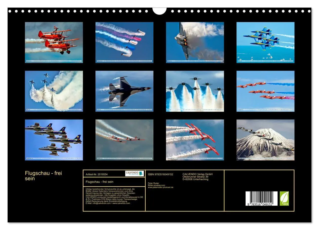 Bild: 9783516049152 | Flugschau - frei sein (Wandkalender 2026 DIN A3 quer), CALVENDO...