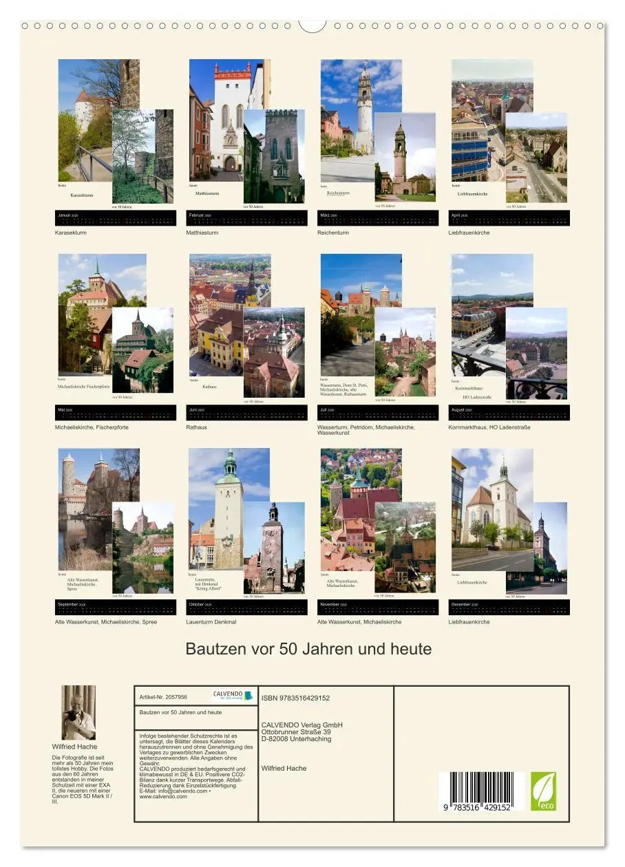 Bild: 9783516429152 | Bautzen vor 50 Jahren und heute (hochwertiger Premium Wandkalender...