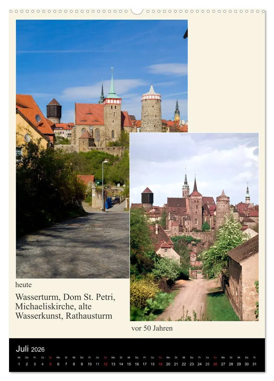 Bild: 9783516429152 | Bautzen vor 50 Jahren und heute (hochwertiger Premium Wandkalender...