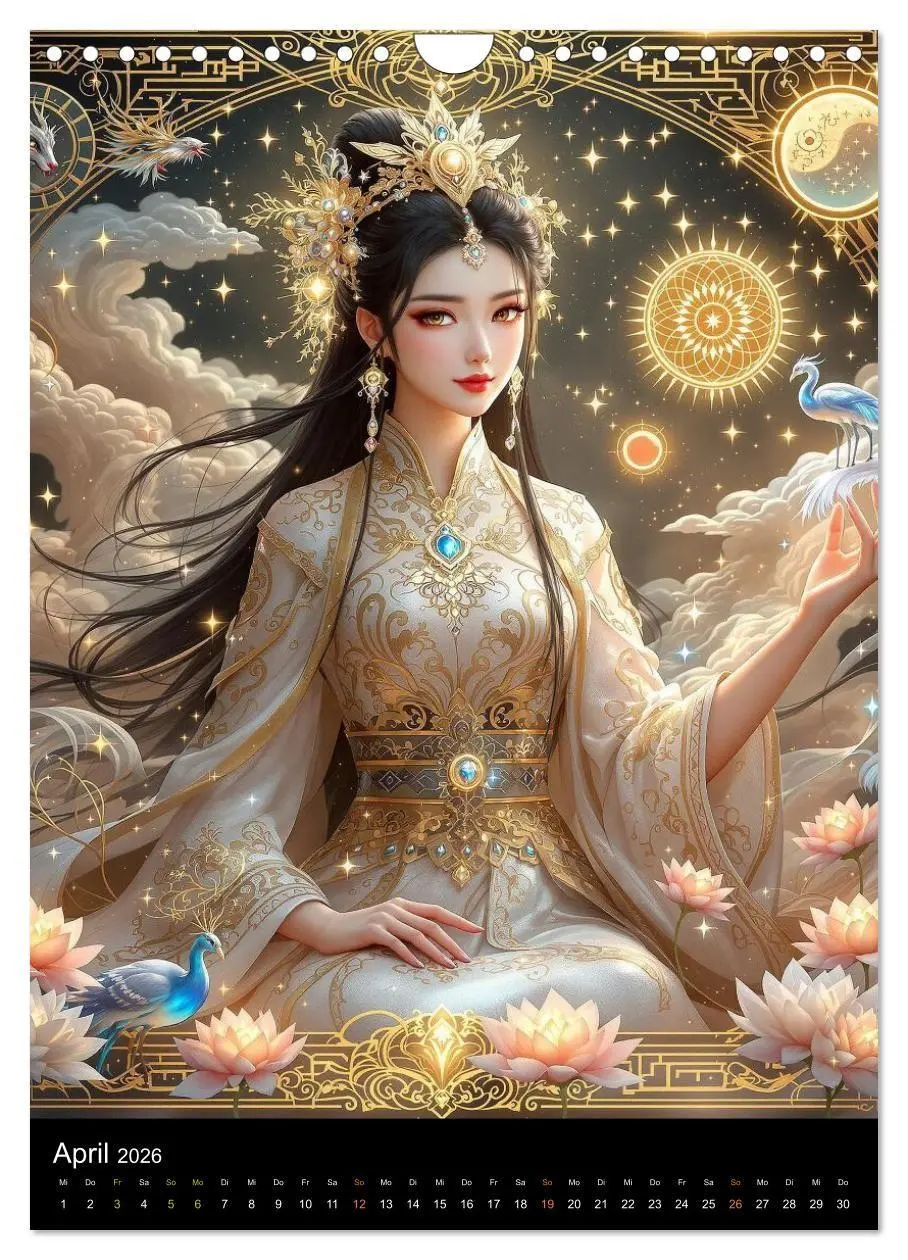 Bild: 9783516669152 | Göttinnen im chinesischem Stil (Wandkalender 2026 DIN A4 hoch),...