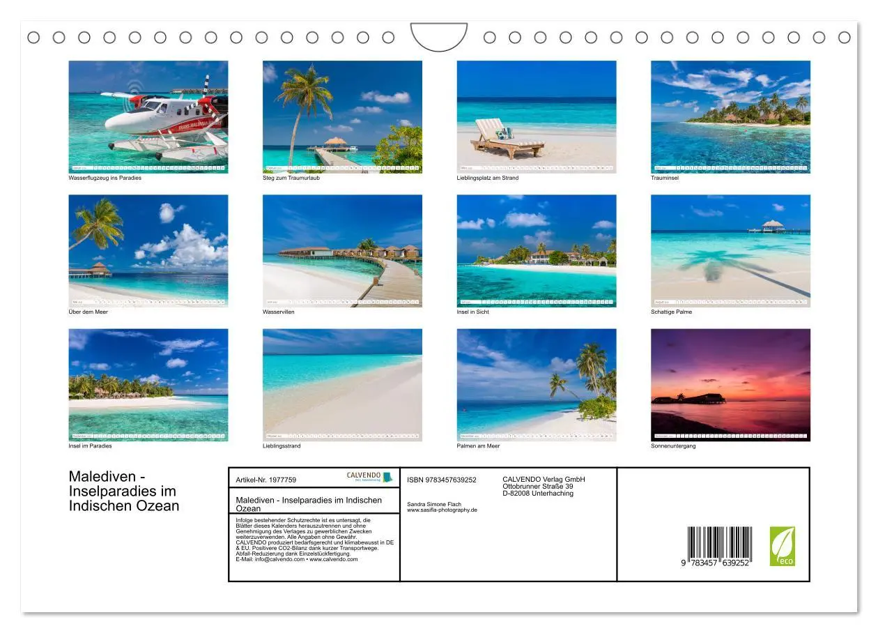 Bild: 9783457639252 | Malediven - Inselparadies im Indischen Ozean (Wandkalender 2026 DIN...