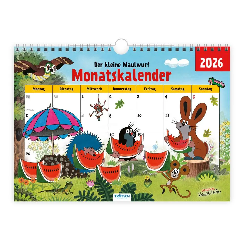 Cover: 4251901509352 | Trötsch Der kleine Maulwurf Monatsterminer Monatskalender 2026 | KG