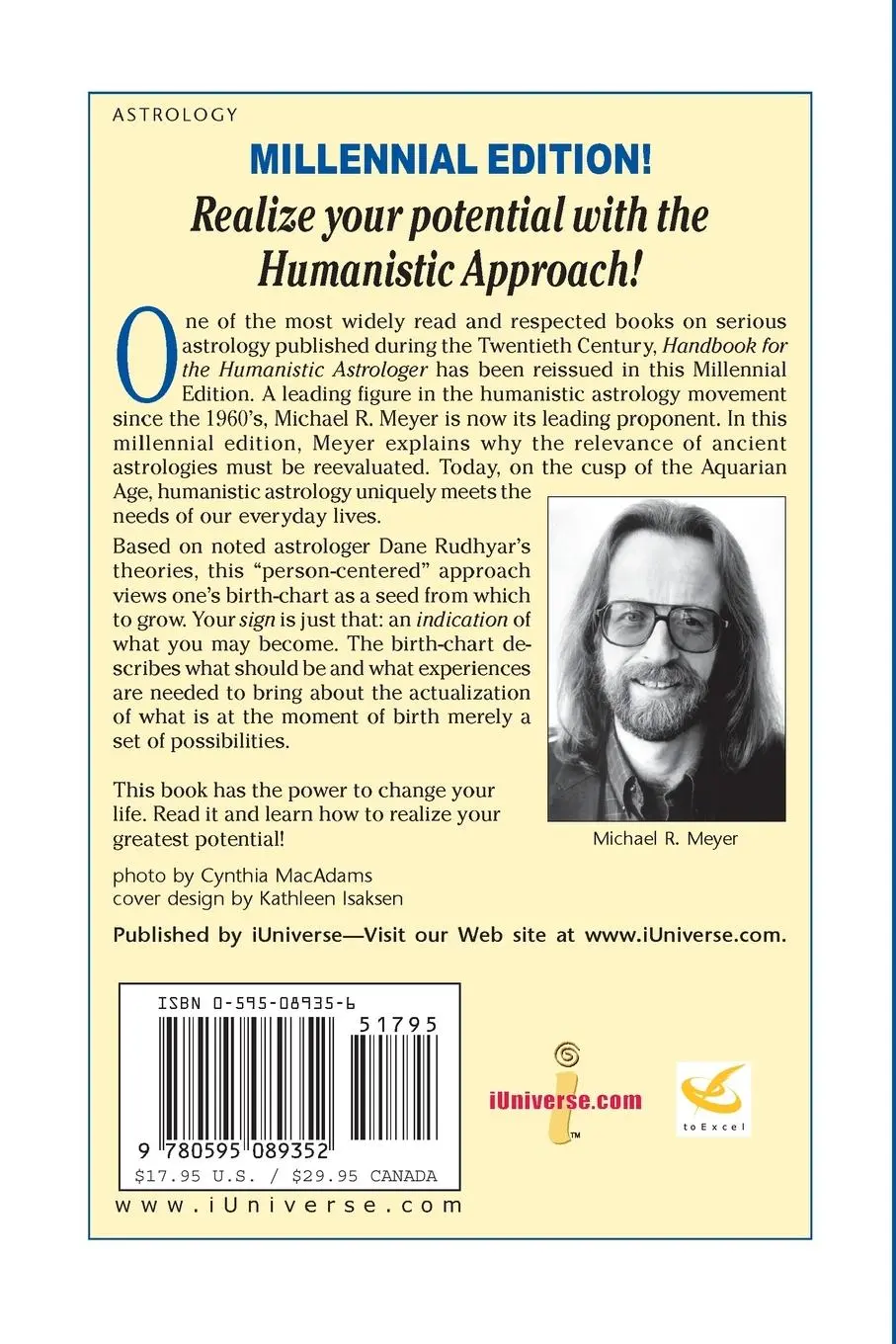 Rückseite: 9780595089352 | Handbook for the Humanistic Astrologer | Michael R. Meyer | Buch