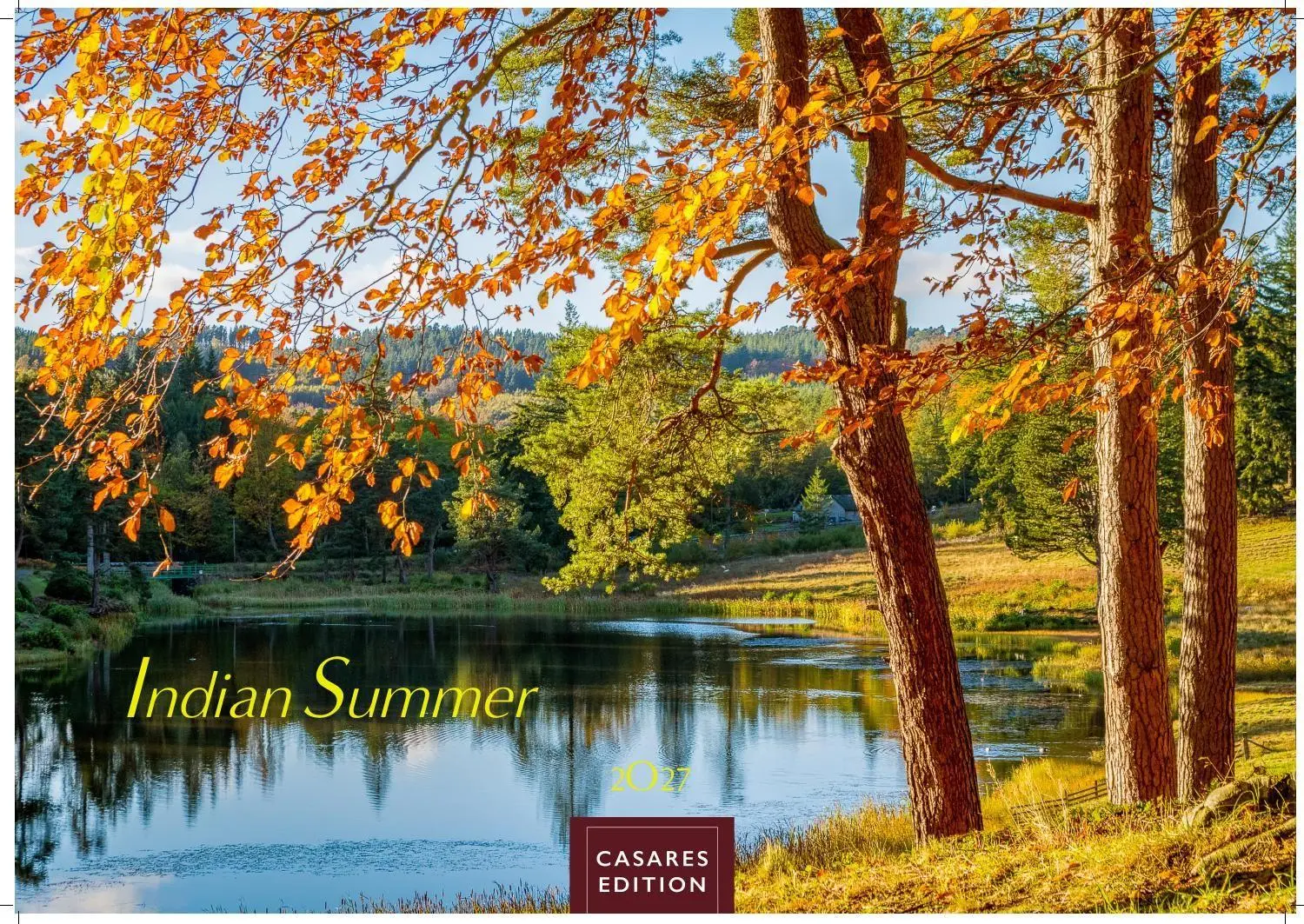 Indian Summer Kalender 2027 - Wandkalender | Fotokalender Nordamerika 35x50cm - Faszinierende Landschaften in Gold & Rot, perfekte Deko oder Geschenkidee
