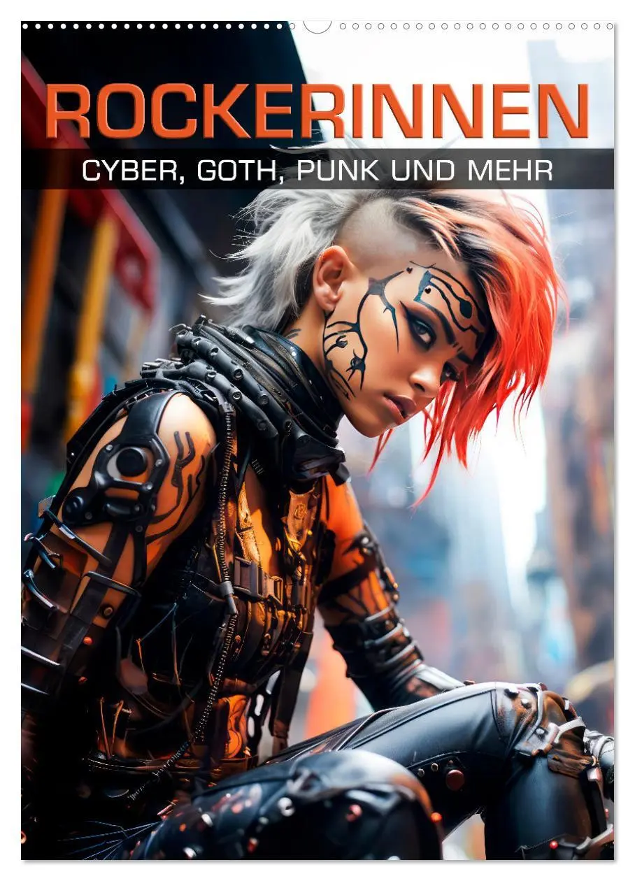 Cover: 9783435849352 | ROCKERINNEN Cyber, Goth, Punk und mehr (Wandkalender 2025 DIN A2...