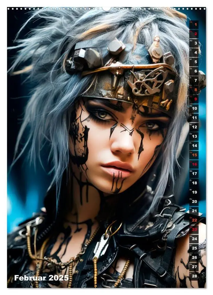 Bild: 9783435849352 | ROCKERINNEN Cyber, Goth, Punk und mehr (Wandkalender 2025 DIN A2...