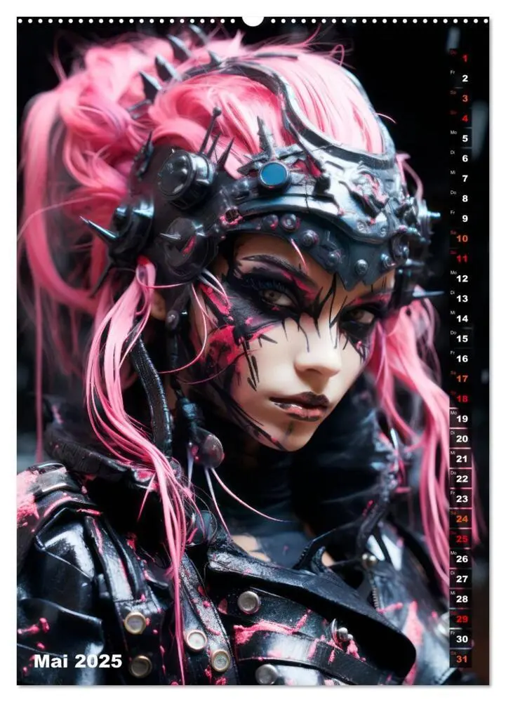 Bild: 9783435849352 | ROCKERINNEN Cyber, Goth, Punk und mehr (Wandkalender 2025 DIN A2...