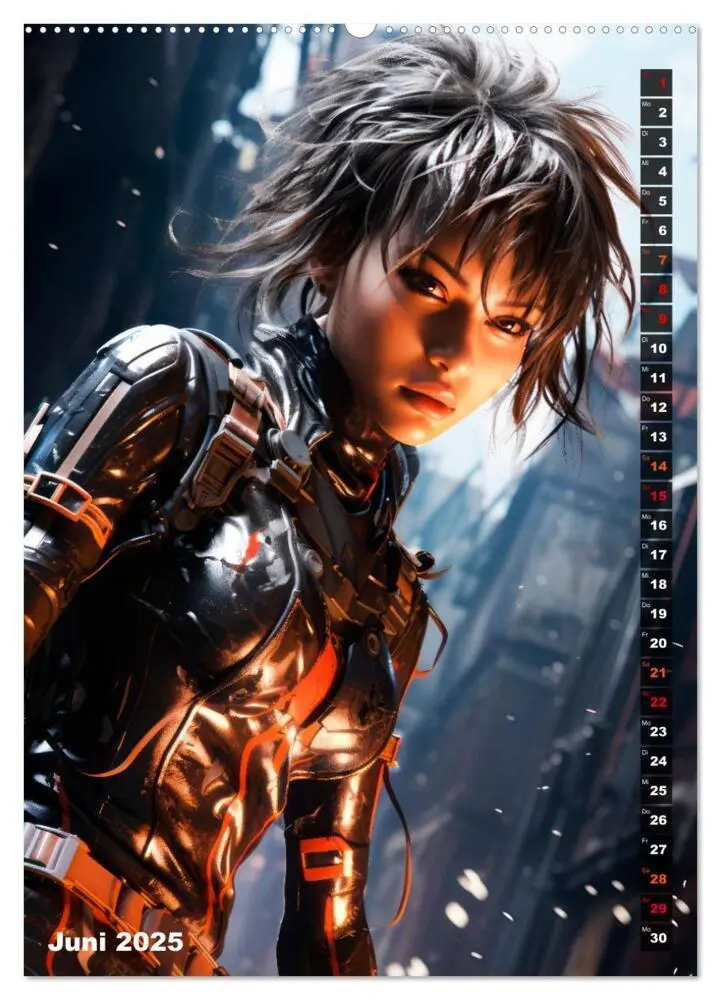 Bild: 9783435849352 | ROCKERINNEN Cyber, Goth, Punk und mehr (Wandkalender 2025 DIN A2...