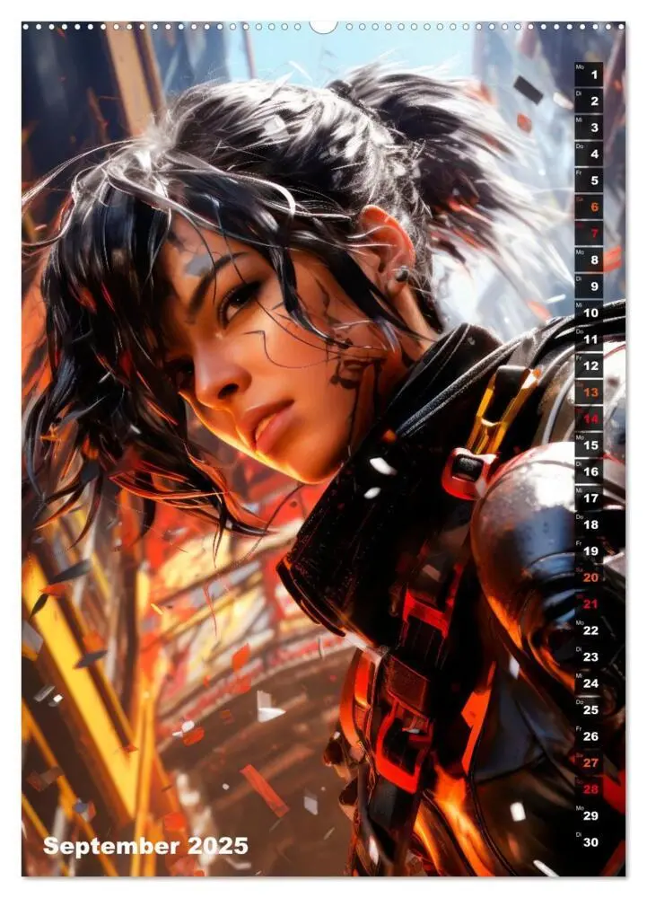 Bild: 9783435849352 | ROCKERINNEN Cyber, Goth, Punk und mehr (Wandkalender 2025 DIN A2...
