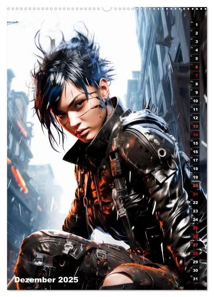 Bild: 9783435849352 | ROCKERINNEN Cyber, Goth, Punk und mehr (Wandkalender 2025 DIN A2...