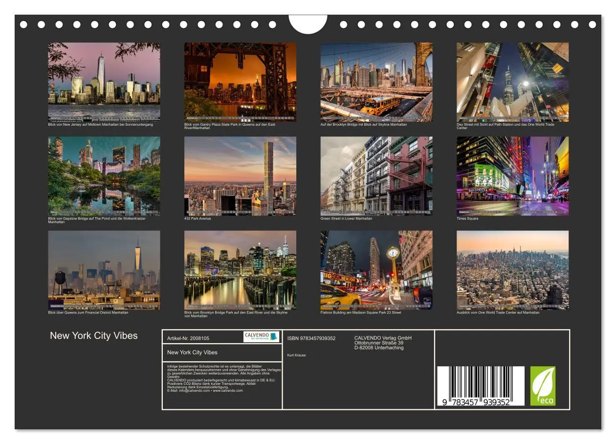 Bild: 9783457939352 | New York City Vibes (Wandkalender 2026 DIN A4 quer), CALVENDO...