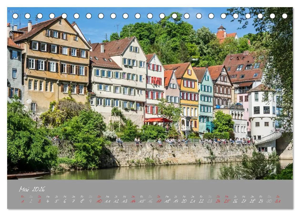 Bild: 9783516029352 | Zwölf Monate in Tübingen (Tischkalender 2026 DIN A5 quer), CALVENDO...
