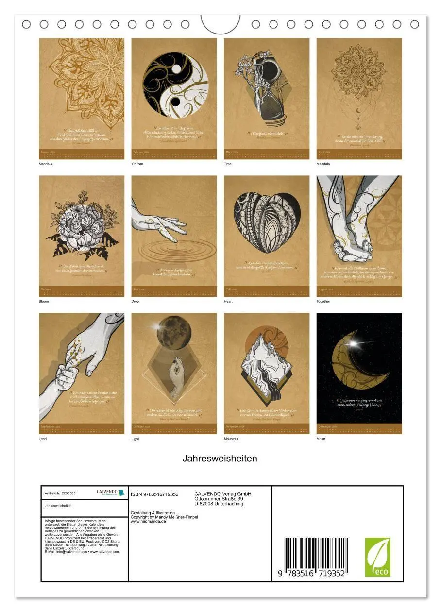 Bild: 9783516719352 | Jahresweisheiten (Wandkalender 2026 DIN A4 hoch), CALVENDO...